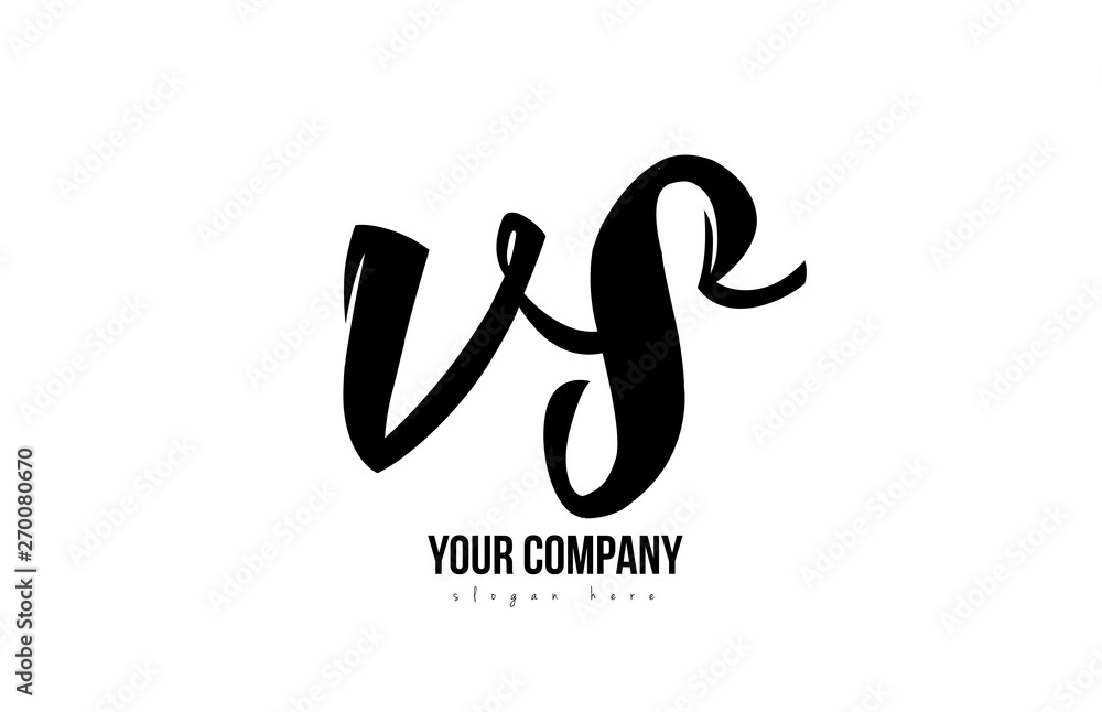 black and white vs v s alphabet letter combination logo icon design black and white vs v s alphabet letter combination logo icon design