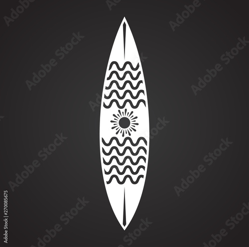 Surfboard icons on background for graphic and web design. Simple vector sign. Internet concept symbol for website button or mobile app.