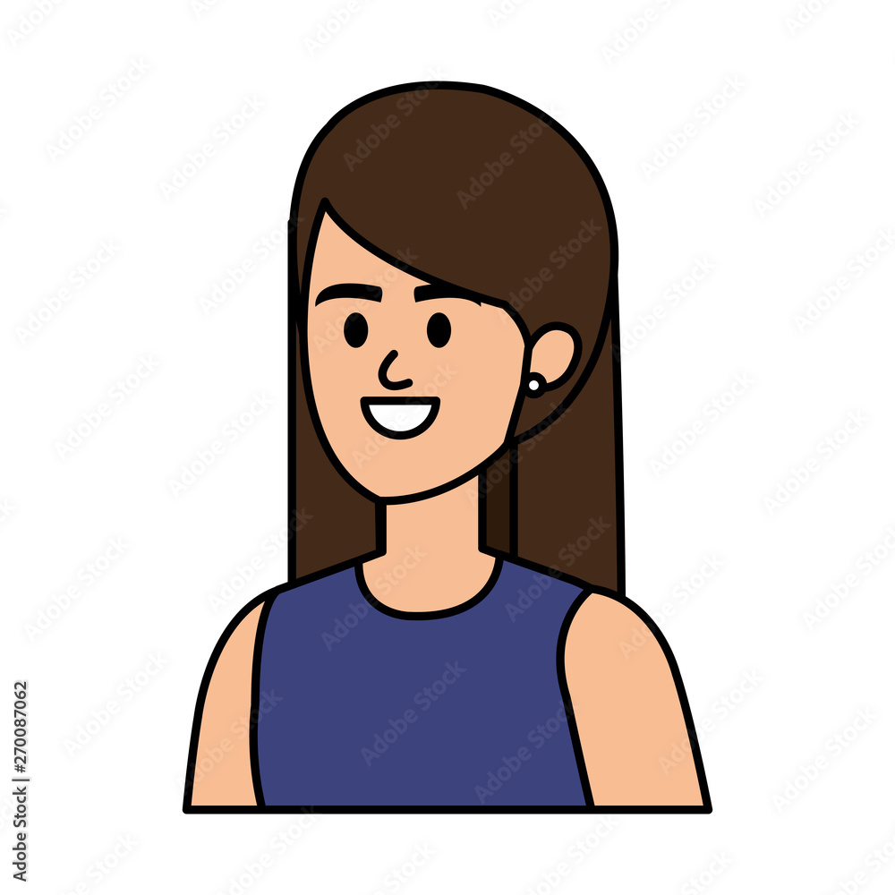 young woman avatar character vector illustration young woman avatar character vector illustration