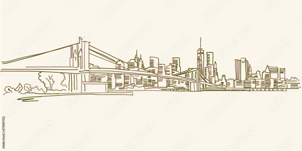 New York Skyline drawing