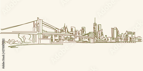 New York Skyline drawing