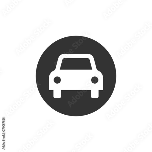 Car, transport, traffic icon. Vector illustration, flat design.