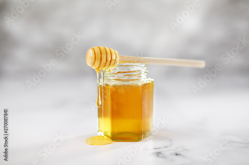Honey jar and drizzler 