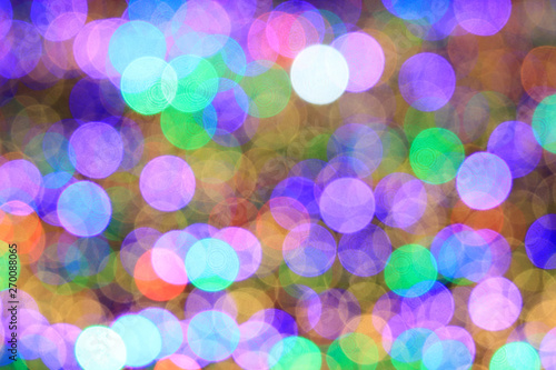 Bokeh lights overlapping colors.