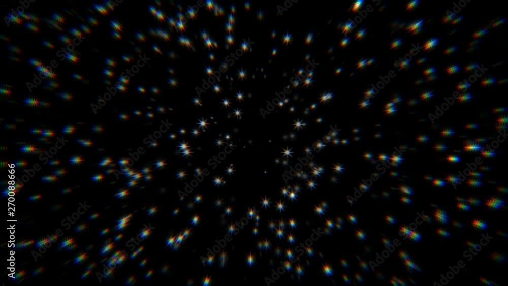 Many particles flying in the air (radial blur and chromatic aberration at the corners) Many particles flying in the air (radial blur and chromatic aberration at the corners)