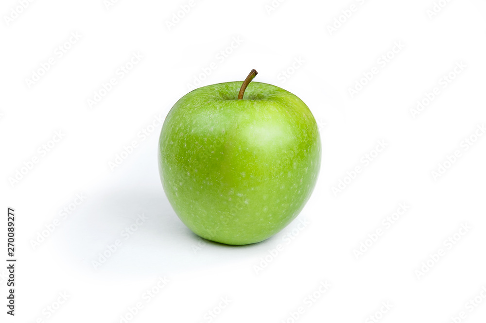 Green apple with isolated on a white background Green apple with isolated on a white background