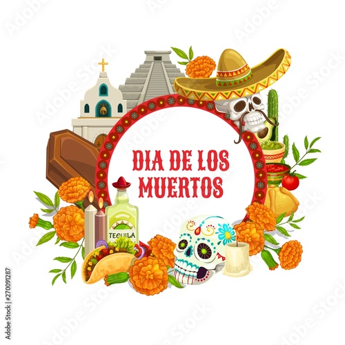 Dia de los Muertos Mexican traditional fiesta