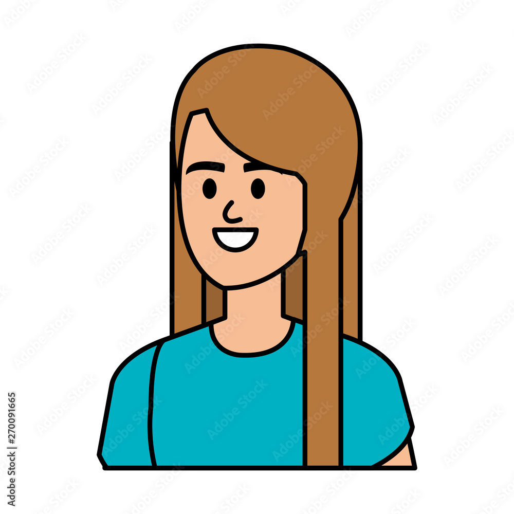 young woman avatar character vector illustration young woman avatar character vector illustration