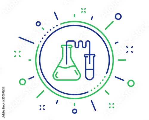 Medicine chemistry lab line icon. Medical laboratory sign. Quality design elements. Technology chemistry lab button. Editable stroke. Vector