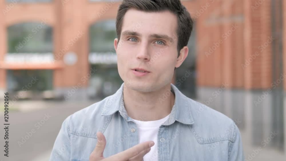 Online Video Chat by Young Man