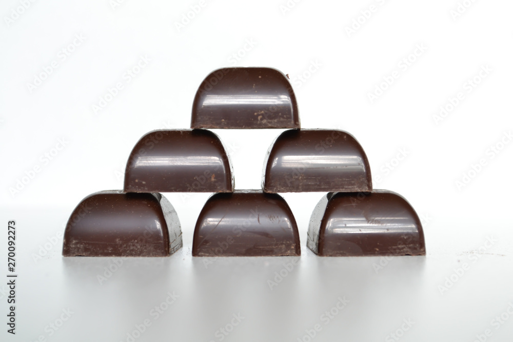 chocolate candies on white background chocolate candies on white background