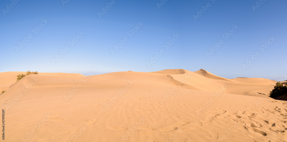 The sands of Maspalomas. Beautyful dunes in the south of Gran Canaria