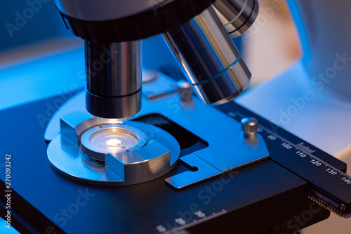 microscope detail analyzing semen samples photo