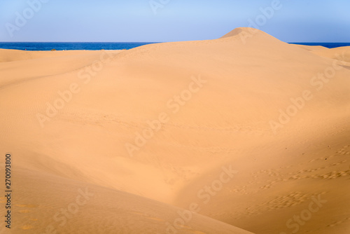 The sands of Maspalomas. Beautyful dunes in the south of Gran Canaria