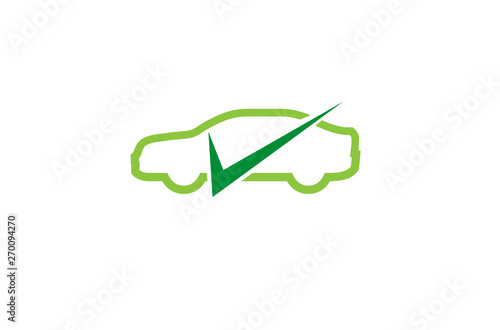 Creative Car Check Logo Design Symbol Vector Illustration
