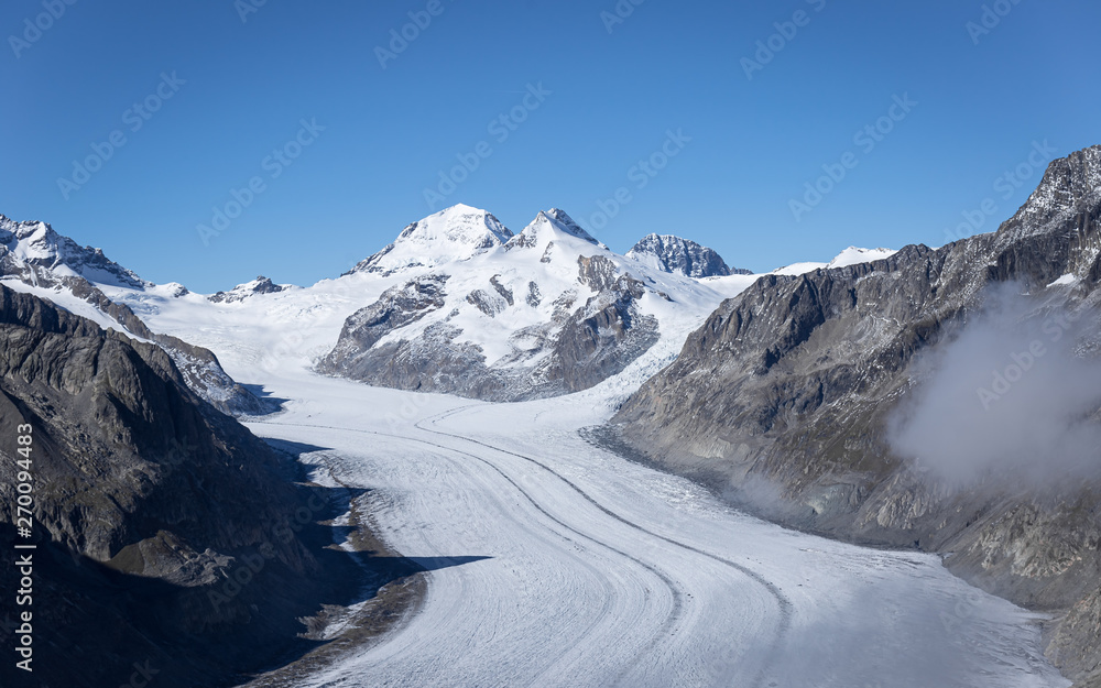 Panoram auf den Aletschgletscher, Bettmeralp, Schweiz Panoram auf den Aletschgletscher, Bettmeralp, Schweiz