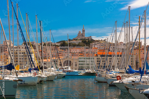 Old Port and Notre Dame, Marseille, France