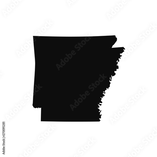Map Of Arkansas. Raster illustration