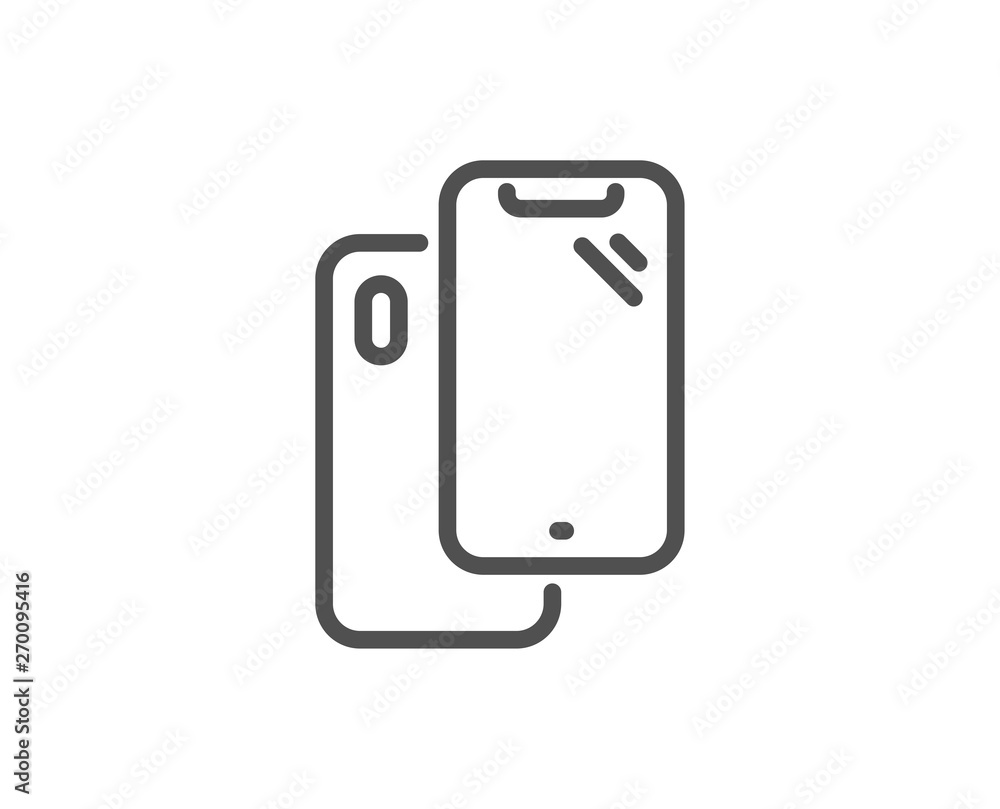 Smartphone line icon. Phone cover sign. Mobile device symbol. Quality design element. Linear style smartphone icon. Editable stroke. Vector Smartphone line icon. Phone cover sign. Mobile device symbol. Quality design element. Linear style smartphone icon. Editable stroke. Vector