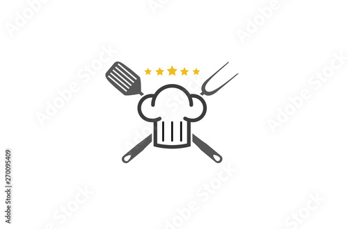 Creative Chef Spatula Logo Design Symbol Vector Illustration