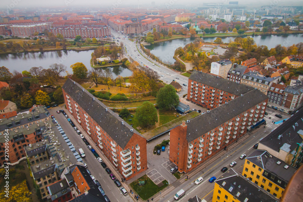 Obraz premium Copenhagen Amager skyline city view at the autumn