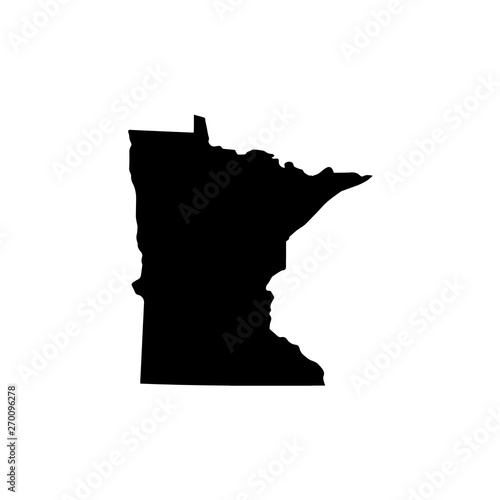 Map of Minnesota. Raster illustration