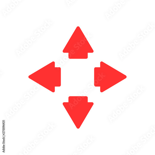 Free Download Four way arrows left and right directions opposite. Vector illustration. - GFXLoad