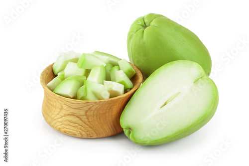 Wallpaper Mural fresh Chayote vegetable isolated on white background Torontodigital.ca