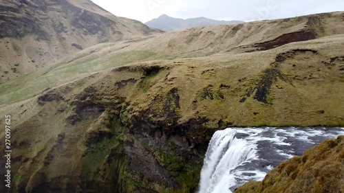 beautiful iceland waterfall