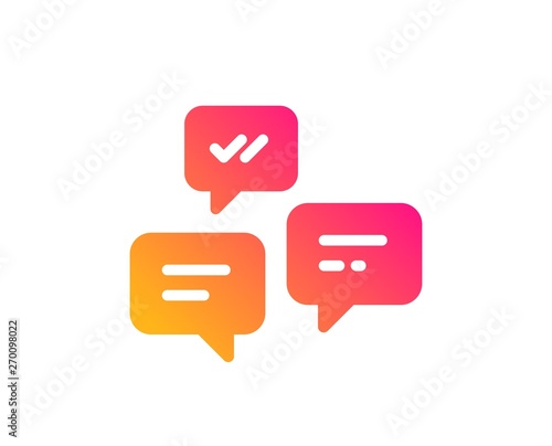 Chat Messages icon. Conversation or SMS sign. Communication symbol. Classic flat style. Gradient chat Messages icon. Vector