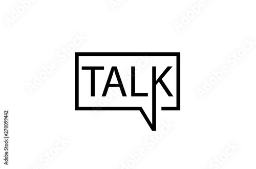 Creative Letter Talk Bubble Logo Design Symbol Vector Illustration