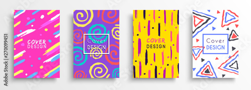 Abstract color background set for creative design