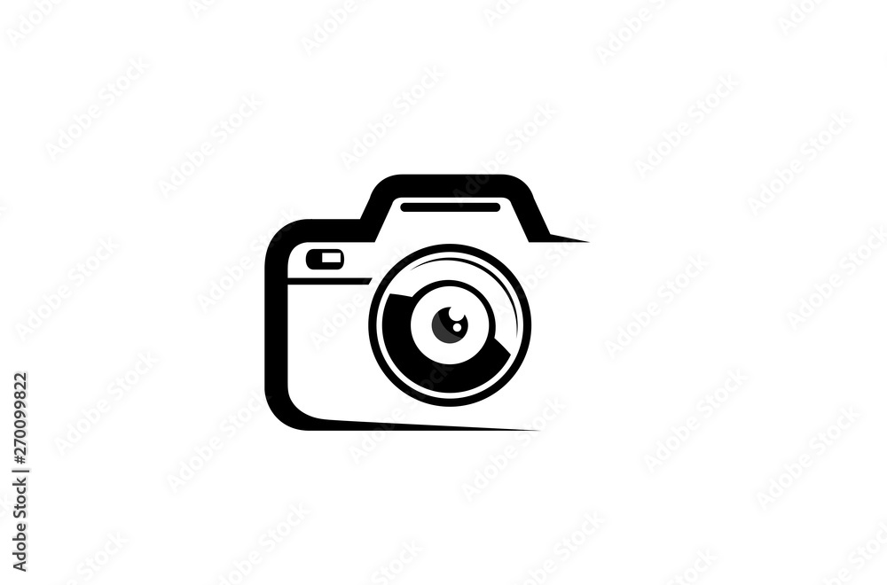 Creative Black Abstract Camera Logo Design Symbol Vector Illustration