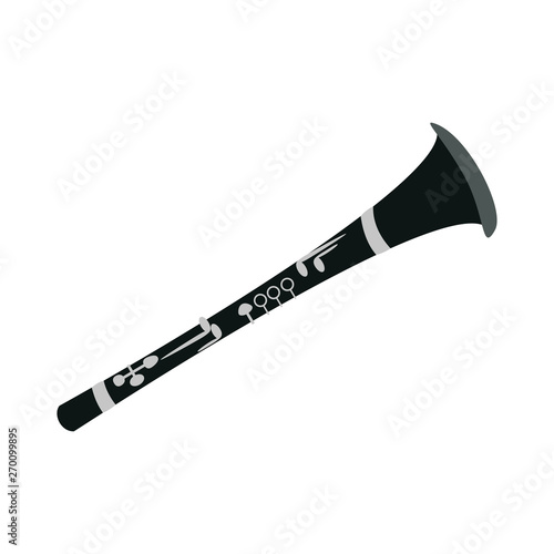 Clarinet icon on the white background.