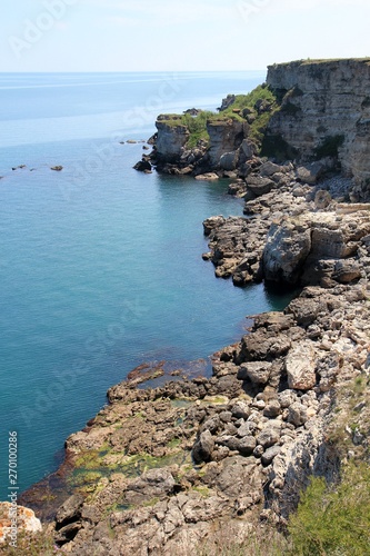 Rocky shores on Kamen Bryag, Bulgaria photo