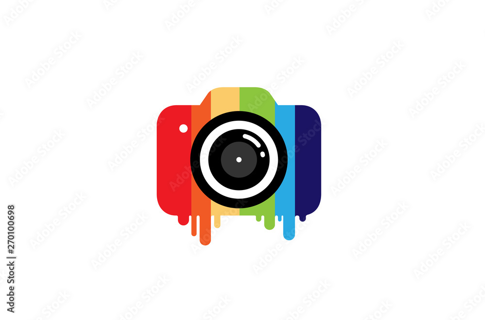 Creative Colorful Camera Logo Design Symbol Vector Illustration