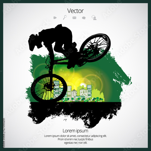 Sport illustration of bmx rider