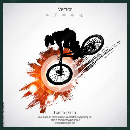 Sport illustration of bmx rider