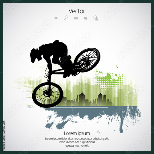 Sport illustration of bmx rider