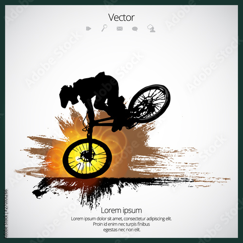 Sport illustration of bmx rider