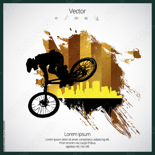 Sport illustration of bmx rider