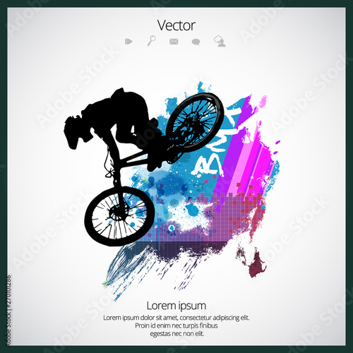 Sport illustration of bmx rider