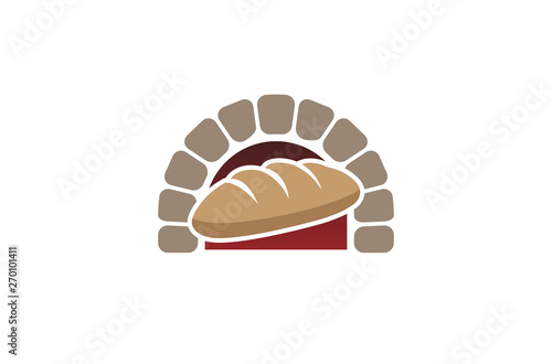 Creative Traditional Oven Bread Logo Design Symbol Vector Illustration