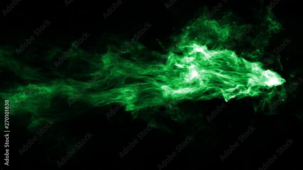Fluids energy waves ball of particles green loop Fluids energy waves ball of particles green loop