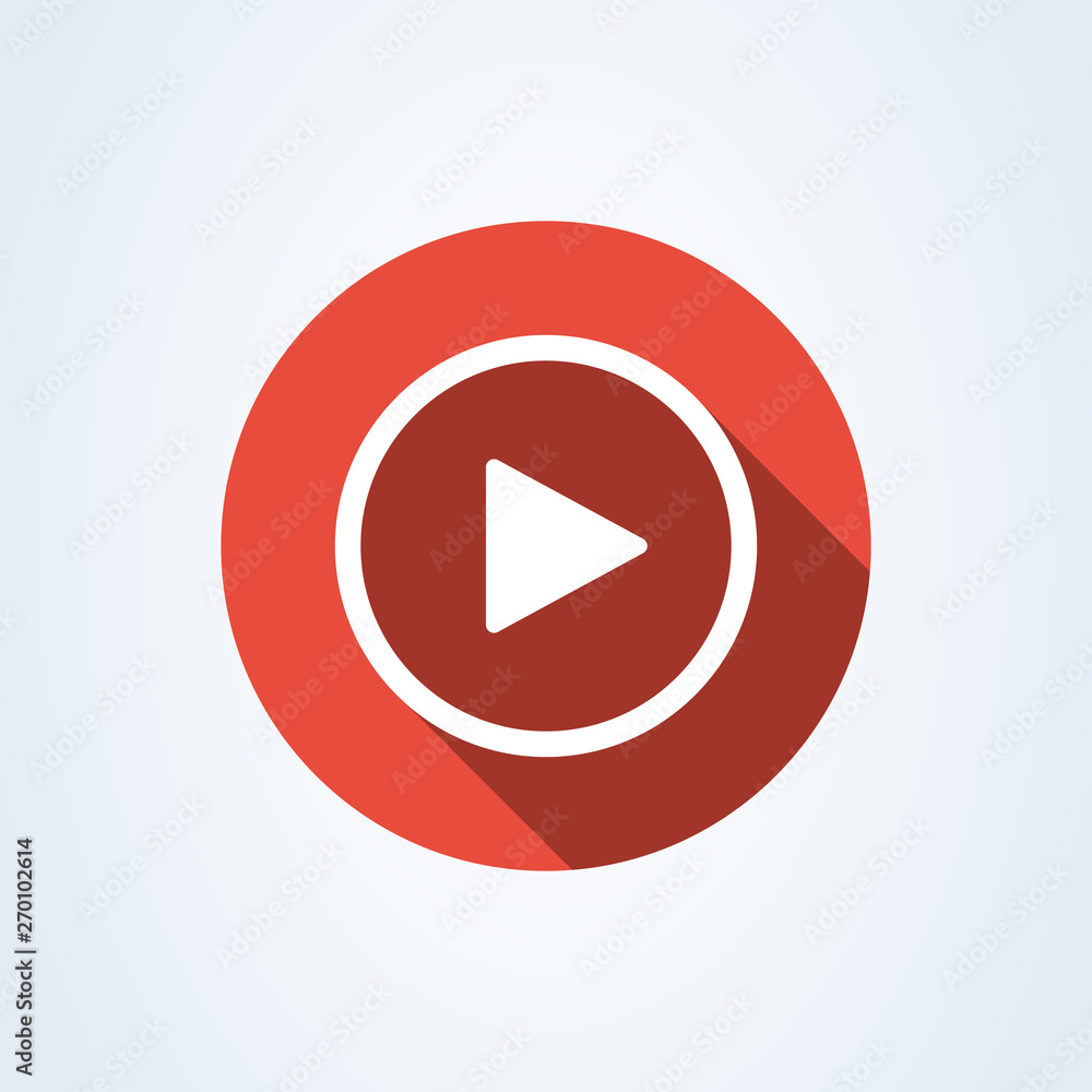 play button flat style. illustration icon isolated on white background. play button flat style. illustration icon isolated on white background.