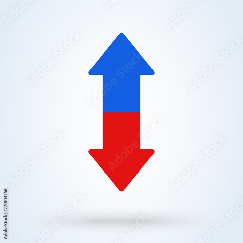 Free Download Up and down arrow flat style. illustration icon isolated on white background. - GFXLoad