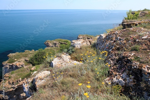 Rocky shores on Kamen Bryag, Bulgaria photo