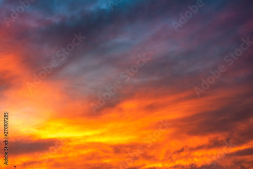 Beautiful sunset sky, colorful clouds. © Inga Av