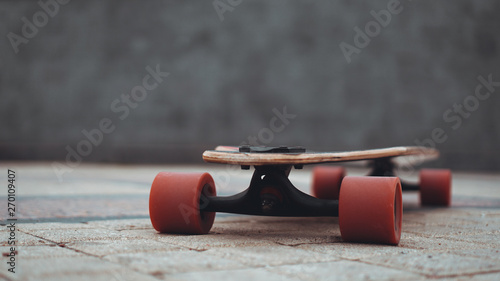 Skateboarding Practice Freestyle Extreme Sports Concept - longboard photo