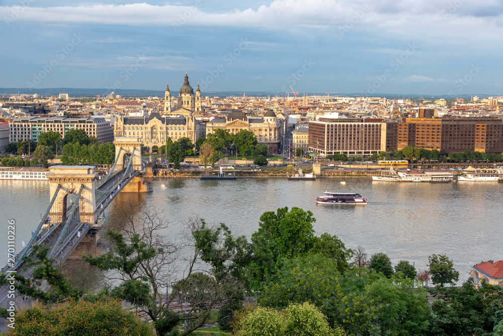 Danube River and Budapest Cityscape
